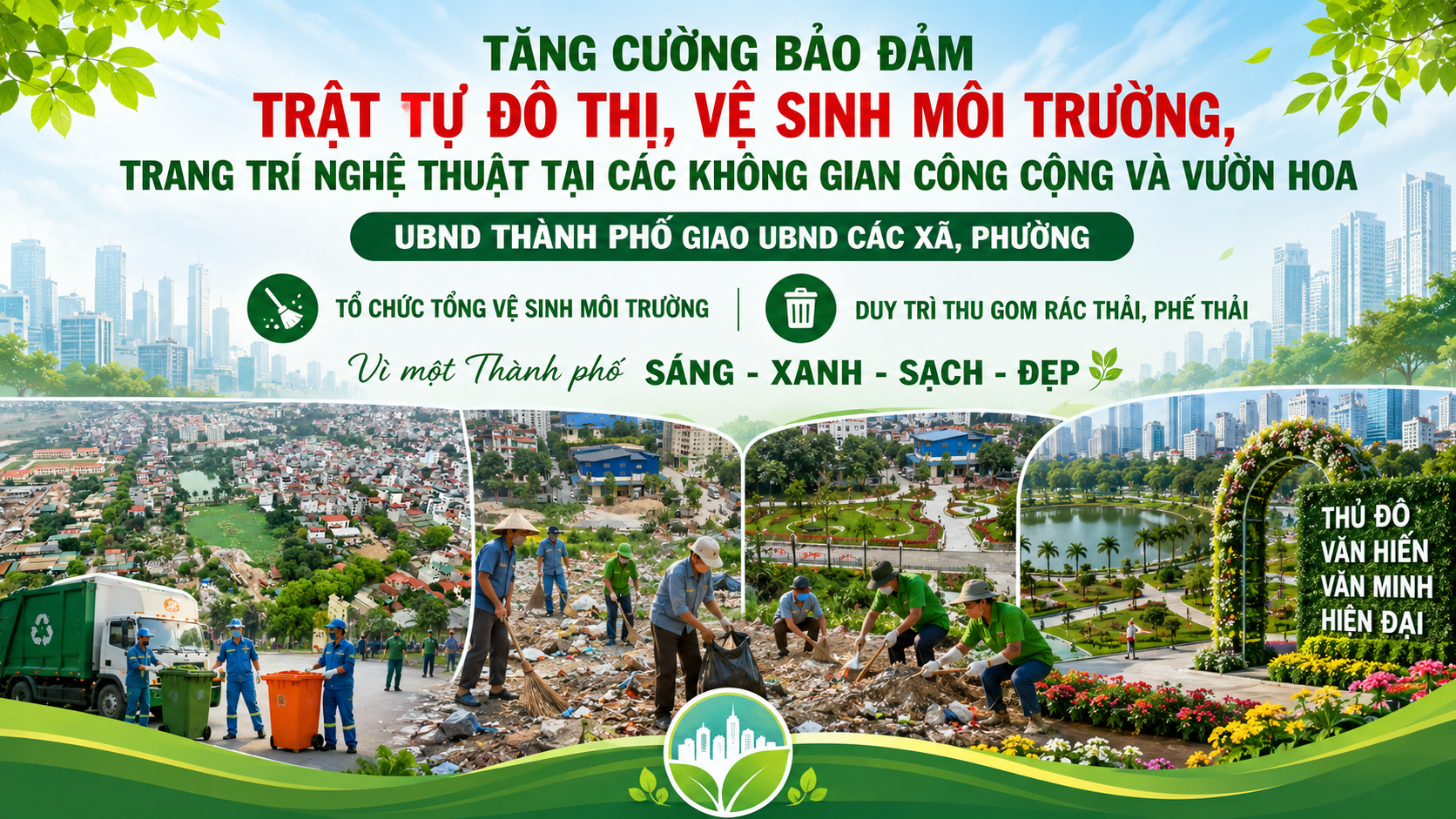 Chủ tịch UBND các xã, phường chịu trách nhiệm về vấn đề trật tự đô thị, môi trường